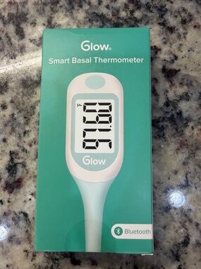 GLO jeans mint green and white digital basal thermometer